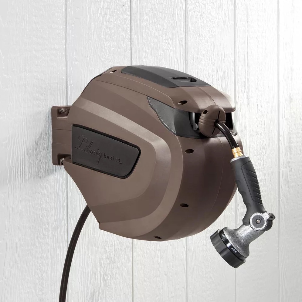 Liberty Garden Basics Auto Retract Hose Reel 65′