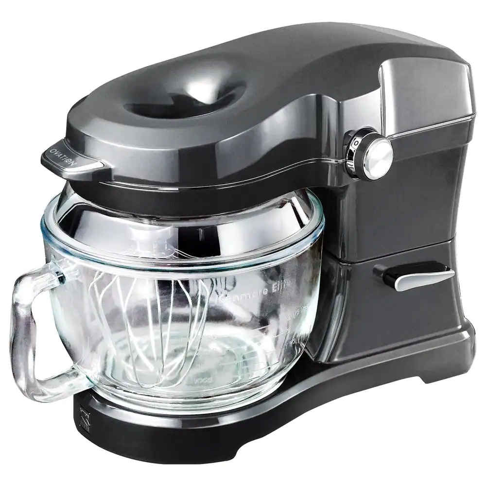 Kenmore Elite Ovation 5 Qt Stand Mixer. 500W 10-Speed. Pour-In Top. Beater. Whisk. Dough Hook. Grey