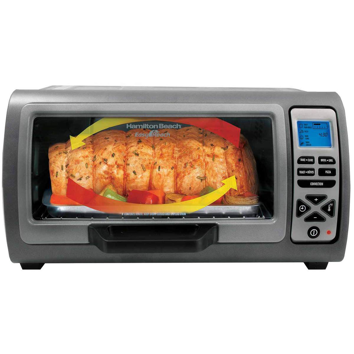 Hamilton Beach 31128 Easy Reach Toaster Oven with Roll-Top Door