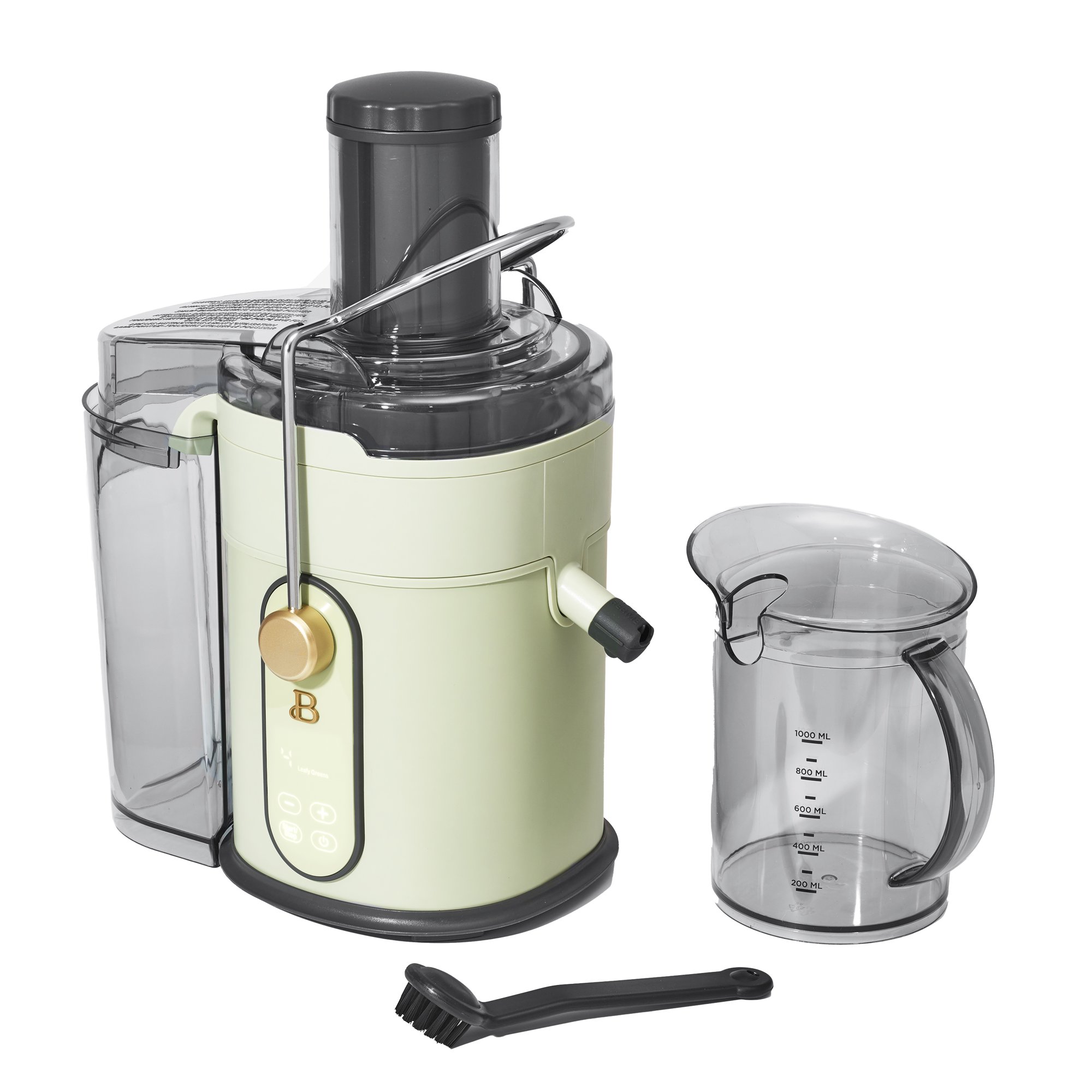 Beautiful 5-Speed 1000W Electric Juice Extractor with Touch Activated Display. Sage Green by Drew Barrymore