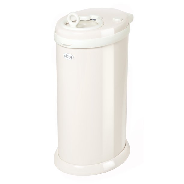 Ubbi Steel Diaper Pail. Ivory. Odor Locking. No Special Bag Required. Ivory