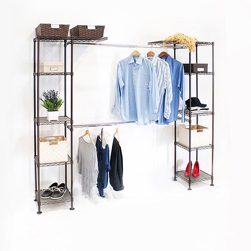 Seville Classics Expandable Closet Systems. Satin Bronze