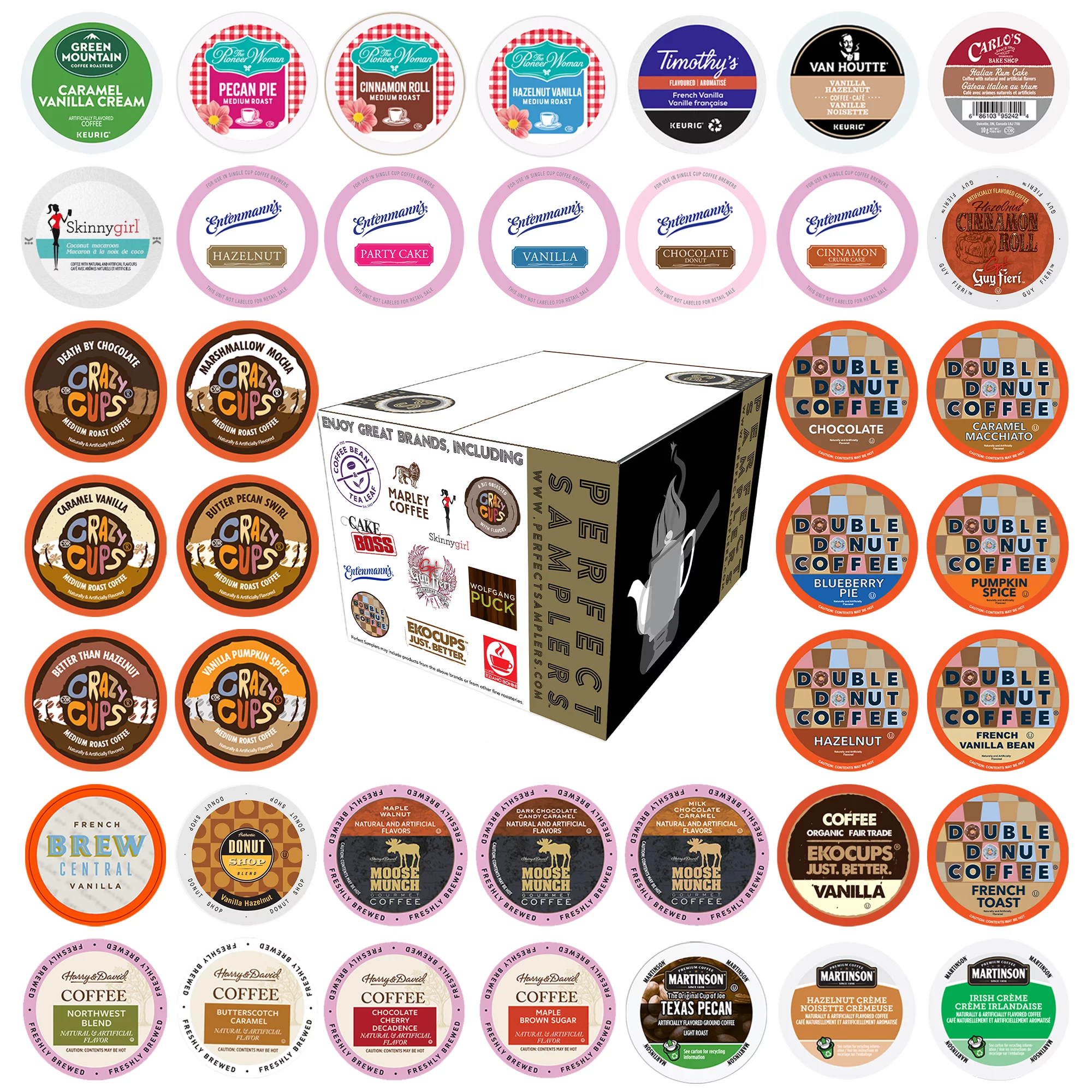 Maud-s Super Flavored Coffee Variety Pack. 16 Flavors - 100% Arabica Coffee