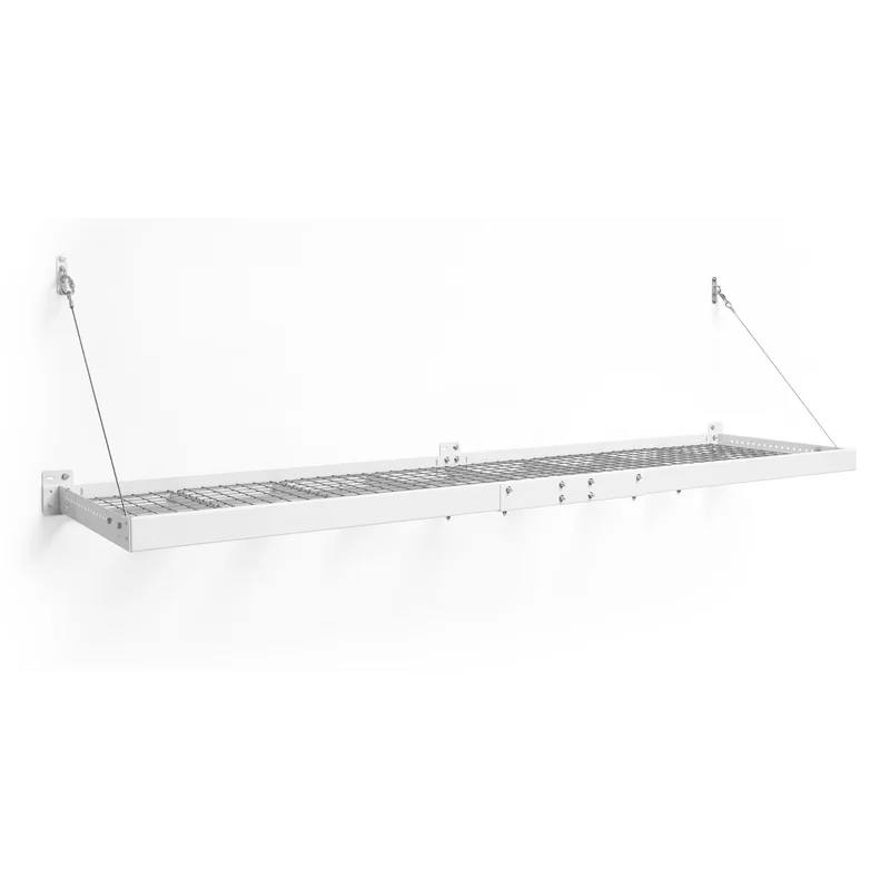NewAge Products Pro Series Wall Mounted Steel Shelves. White. 33″ H x 96″ W x 24″ D