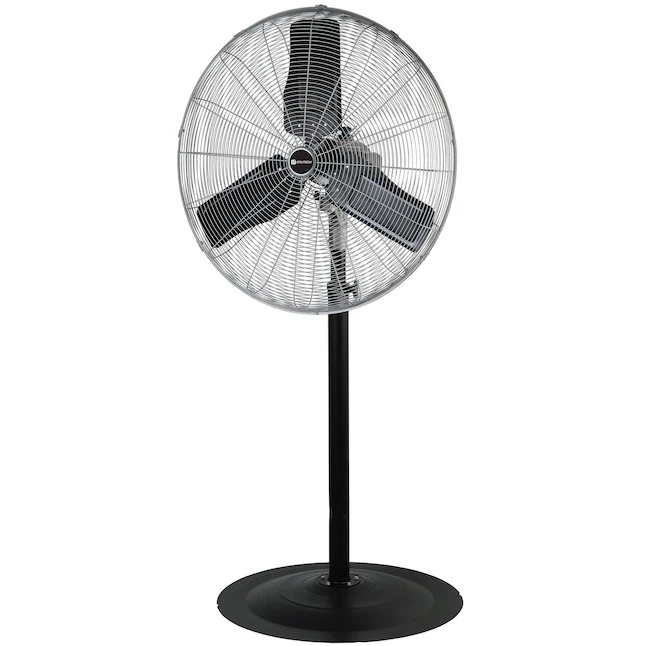 Utilitech 30-in 3-Speed Outdoor Black Painting Oscillating Pedestal Fan (SFSE-750SWA)