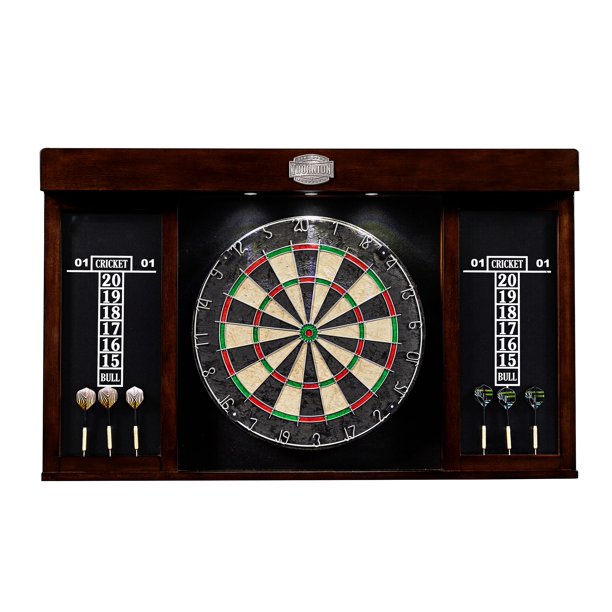 Thornton Sisal 40″ Wide Dartboard Cabinet With LED Lights