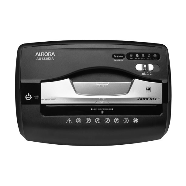Aurora GB Jam-Free AU1235XA 12-Sheet Cross-Cut Paper/Credit Card Shredder