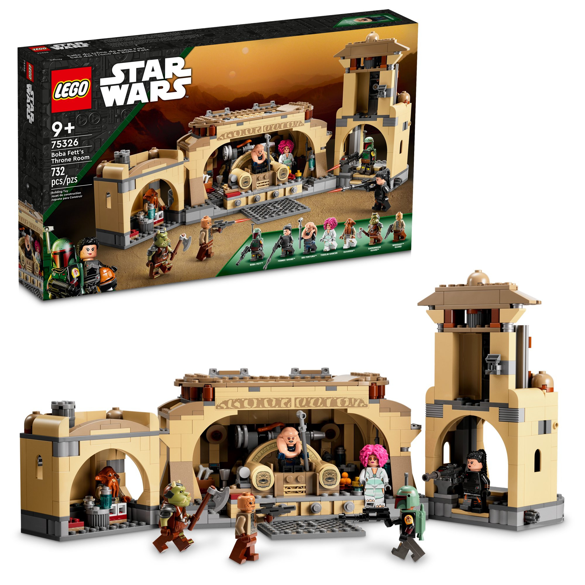 Lego Star Wars Boba Fett's Throne Room 75326 Building Kit for Kids Aged 9 and Up. 732 Pieces