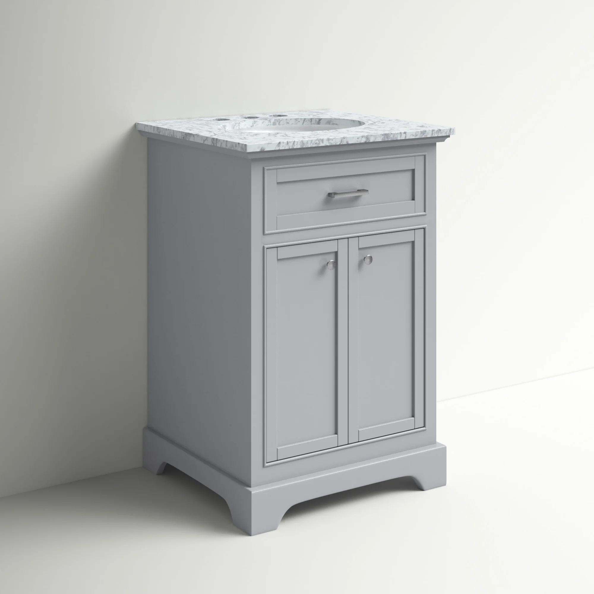 Andover Mills Rossi 24” Free-standing Single Bathroom Vanity. Light Gray