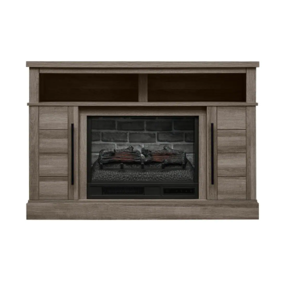 StyleWell Wolcott 48 in. Freestanding Electric Fireplace TV Stand in Prairie Ash Finish