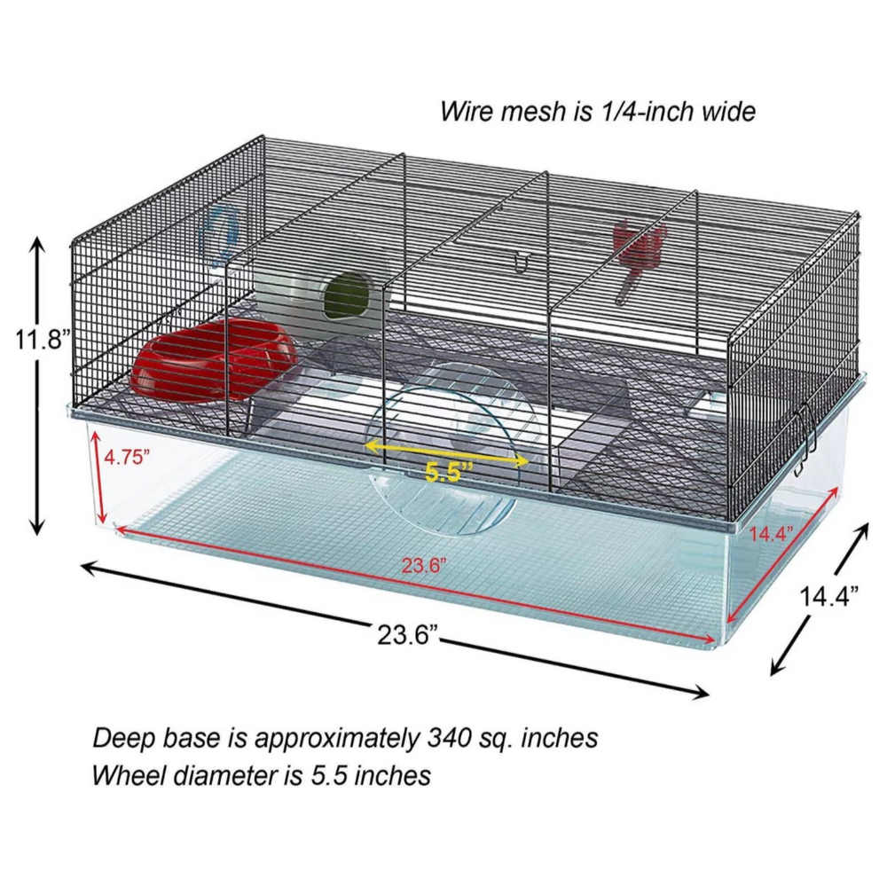 Ferplast Favola Hamster Cage. Black