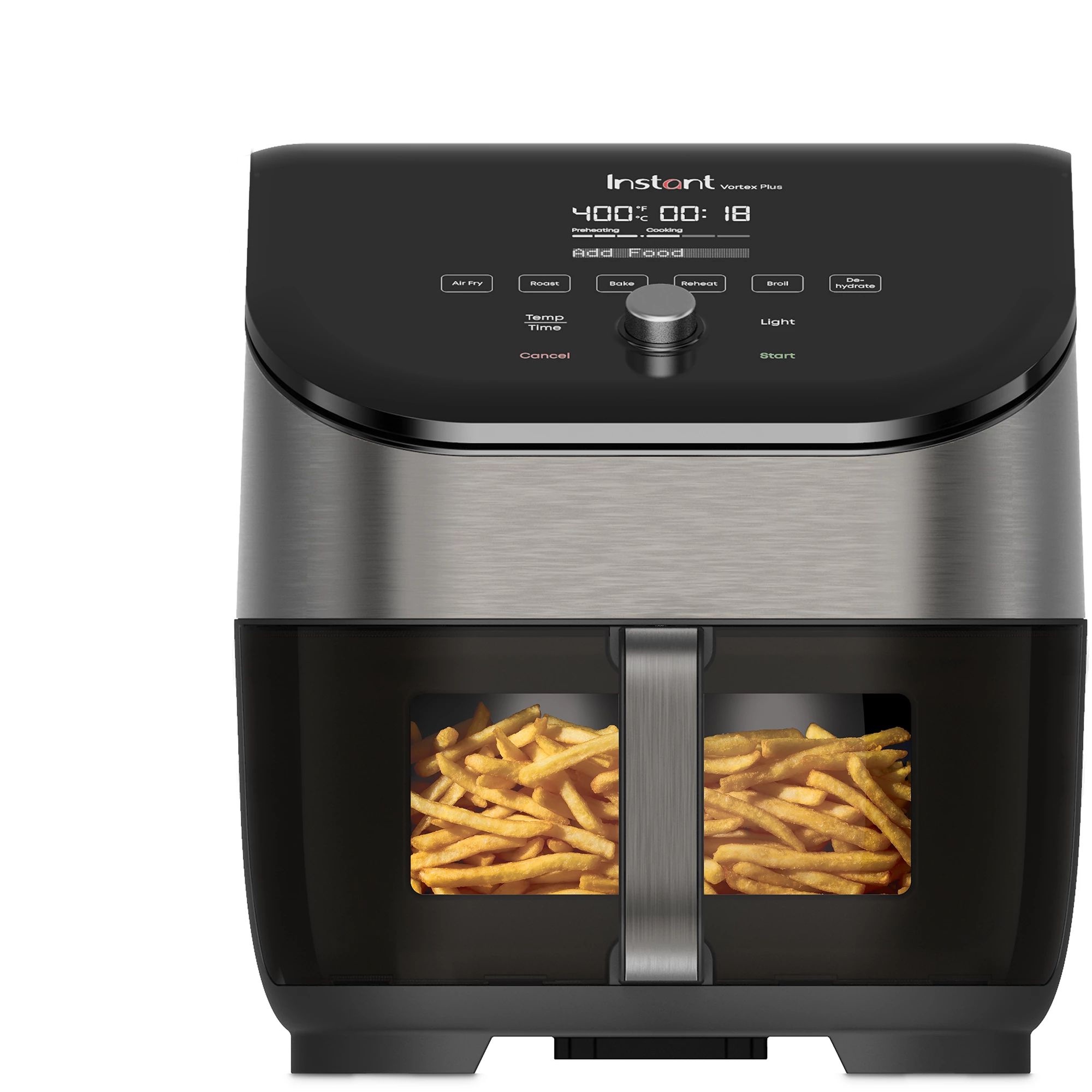 Instant Vortex Plus 6-quart Stainless Steel Air Fryer with ClearCook and OdorErase