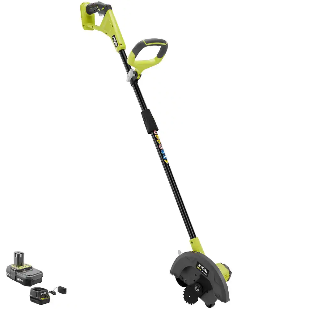 Ryobi ONE+ 18V 9 in. Cordless Battery Edger with 2.0 Ah Battery And Charger