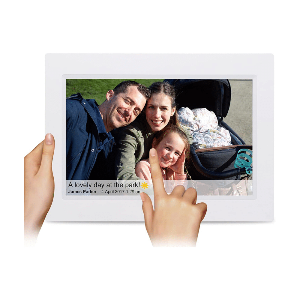 Feelcare 10 Inch Smart WiFi Digital Photo Frame with Touch Screen. 8GB Merory. White