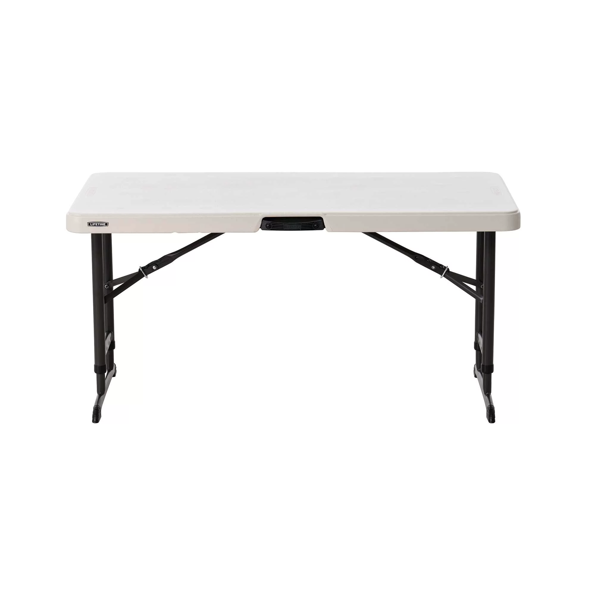 Lifetime Products 4 ft. Commercial Adjustable Folding Table. White