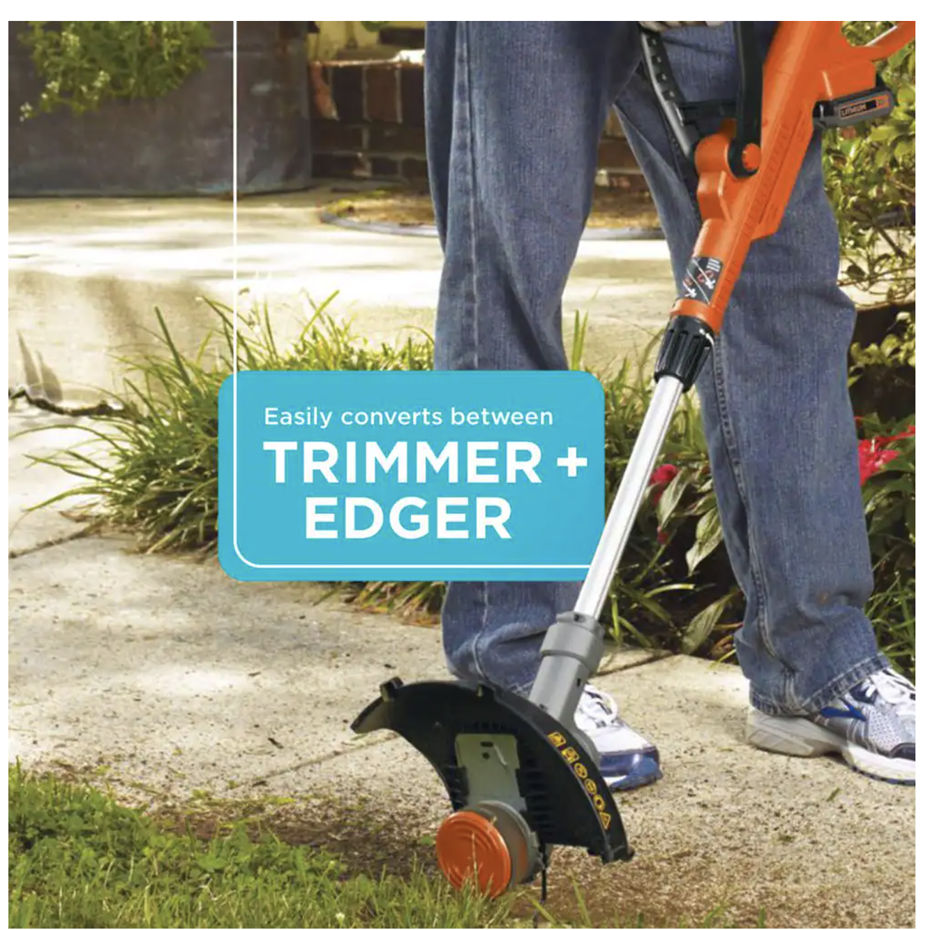 Black+Decker 20V MAX Cordless Battery Powered 2-in-1 String Trimmer & Lawn Edger Kit with (1) 2Ah Battery & Charger