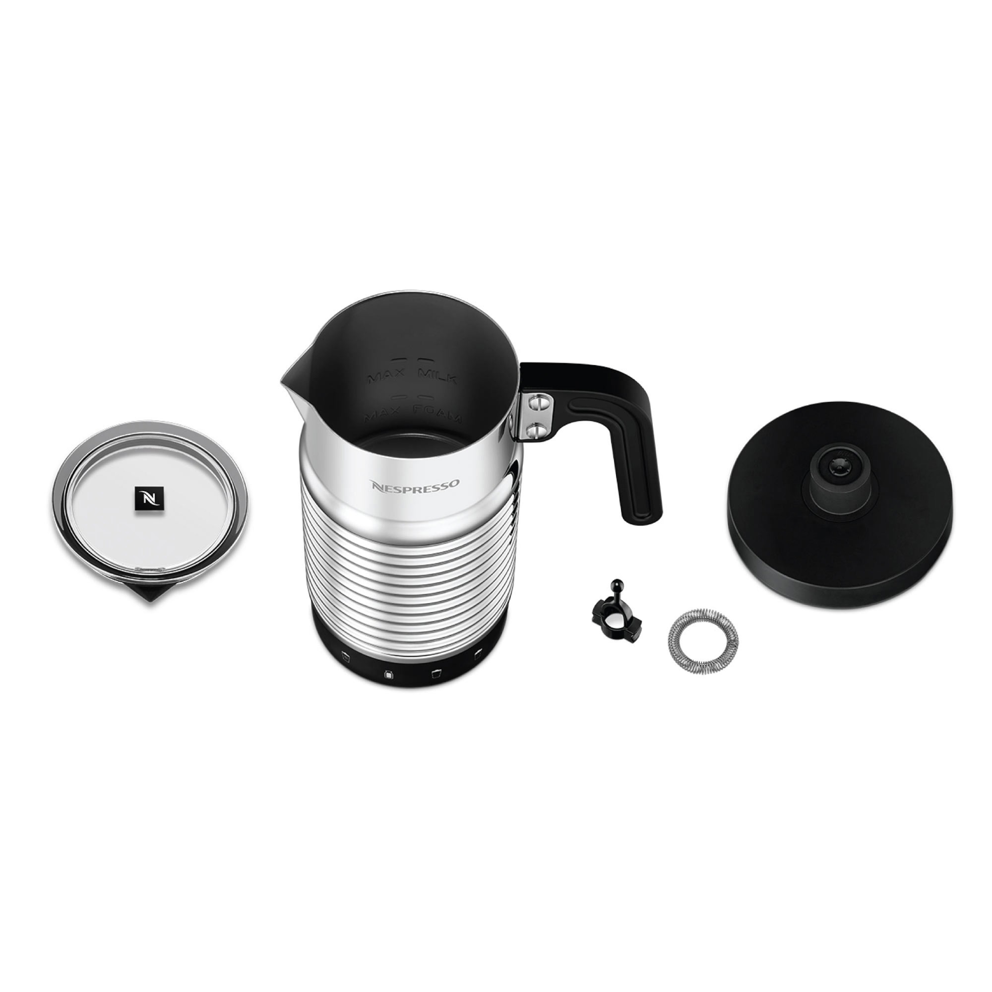 Nespresso Aeroccino 4 Milk Frother. Chrome