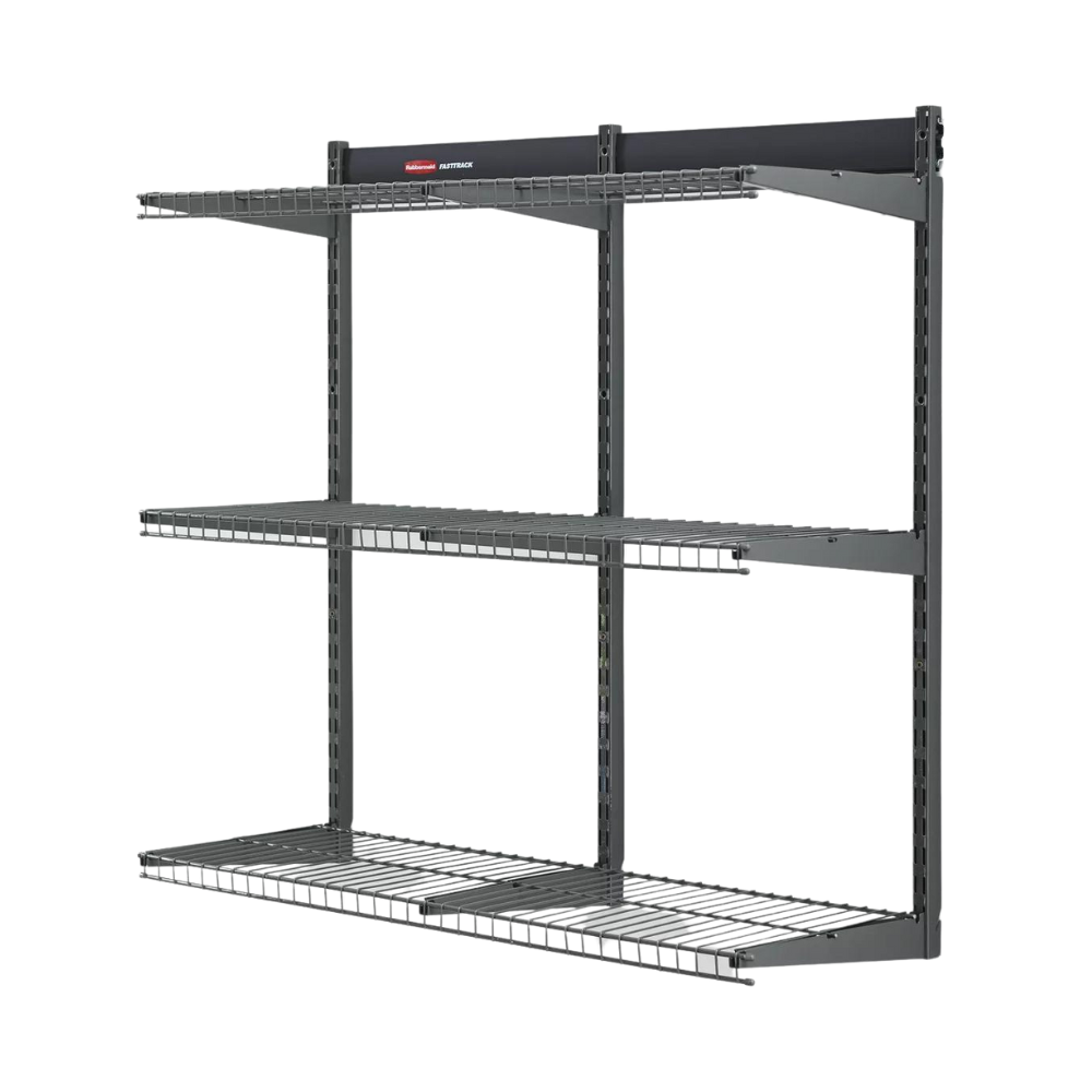 Rubbermaid FastTrack Garage Storage All-in-One Rail Shelving Kit. 36″