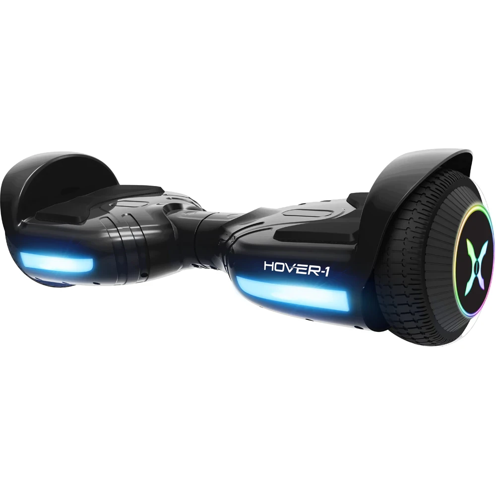 Hover-1 Rocket Hoverboard with LED Headlights. 7 MPH Max Speed. Black