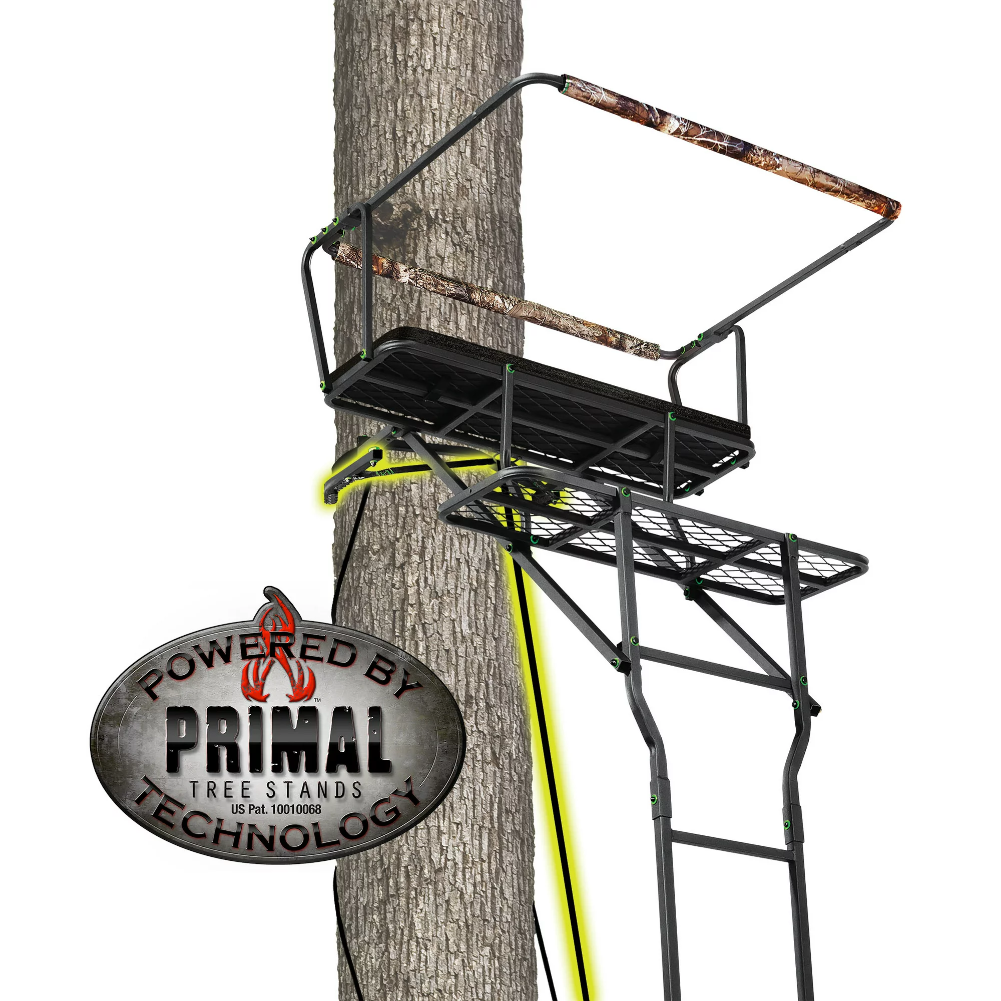 Realtree 15′ Air Strike Two-Person Hunting Ladder Tree Stand with Jaw