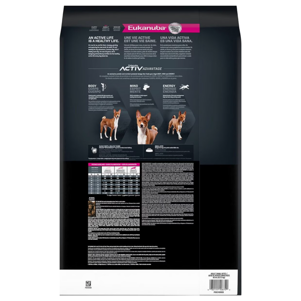 Eukanuba Adult Small Bites Dry Dog Food. New 30-lb bag