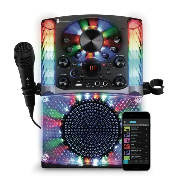 The Singing Machine SML625BTBK Bluetooth CD+G Karaoke System