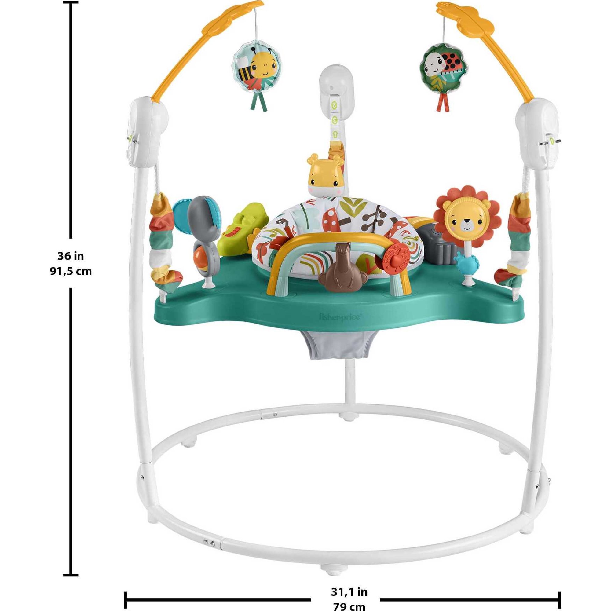 Fisher-Price Jumperoo Baby Activity Center with Lights and Sounds. Whimsical Forest