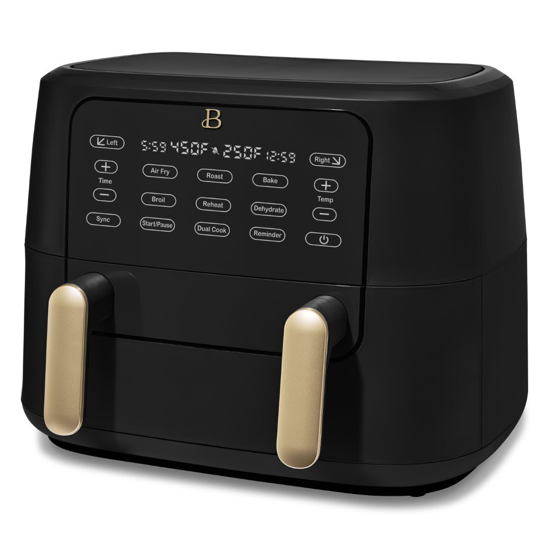 Beautiful 9 Qt. TriZone Air Fryer by Drew Barrymore. Black Sesame