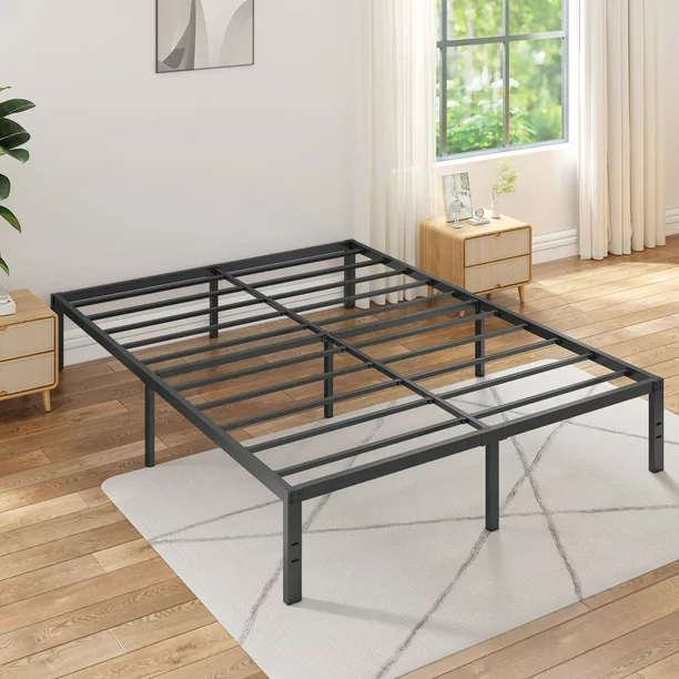 Tatago 16 inch Heavy Duty Queen Bed Frame With Storage. 3500 lbs Max Weight Capacity Metal Platform. Queen