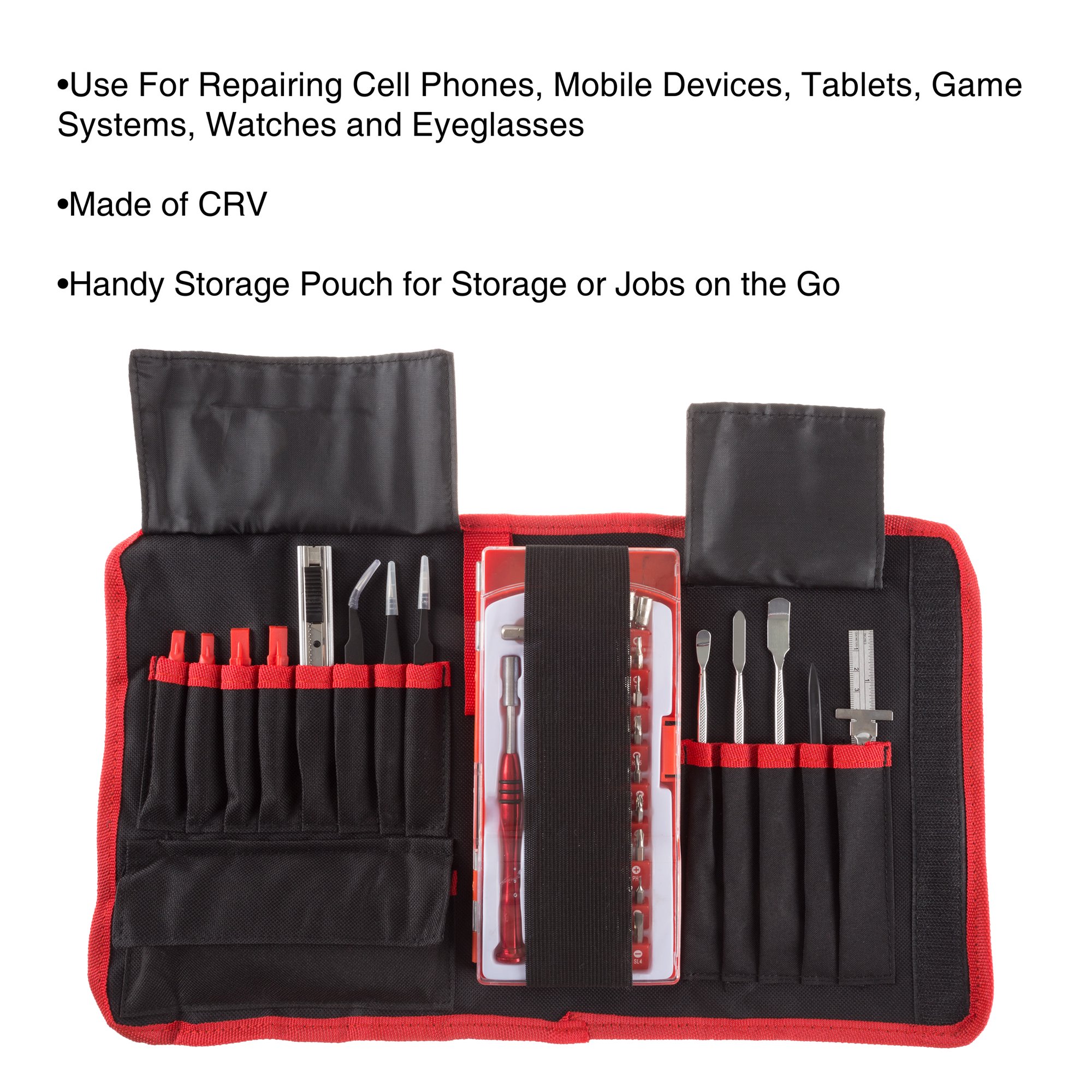 Stalwart Electronic Repair Tech Tool Kit- 70 Piece Set With Precision Screwdriver