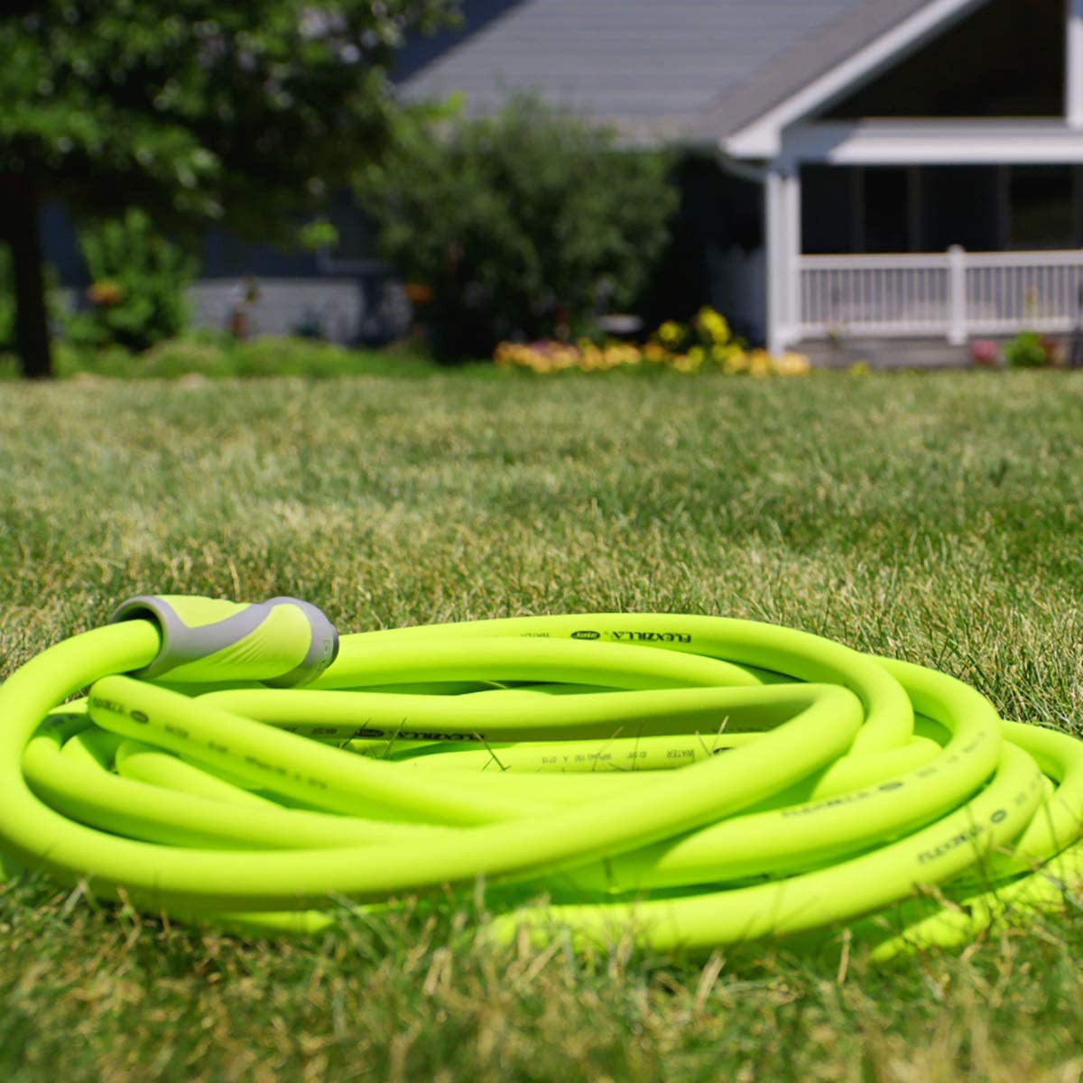 Flexzilla HFZG5100YWS Garden Hose. 5/8″ (inches) x 100′ (feet). ZillaGreen w/SwivelGrip