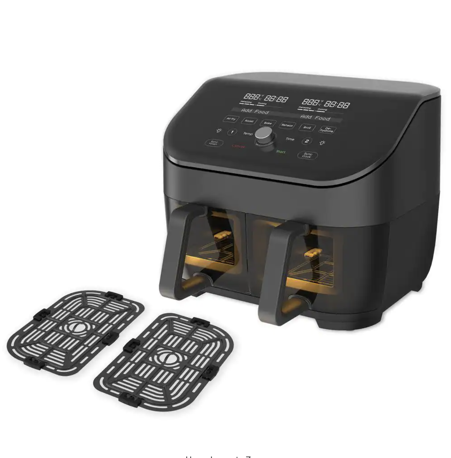 Instant Pot Instant Vortex Plus 8 Qt. Black Dual Basket Air Fryer with ClearCook