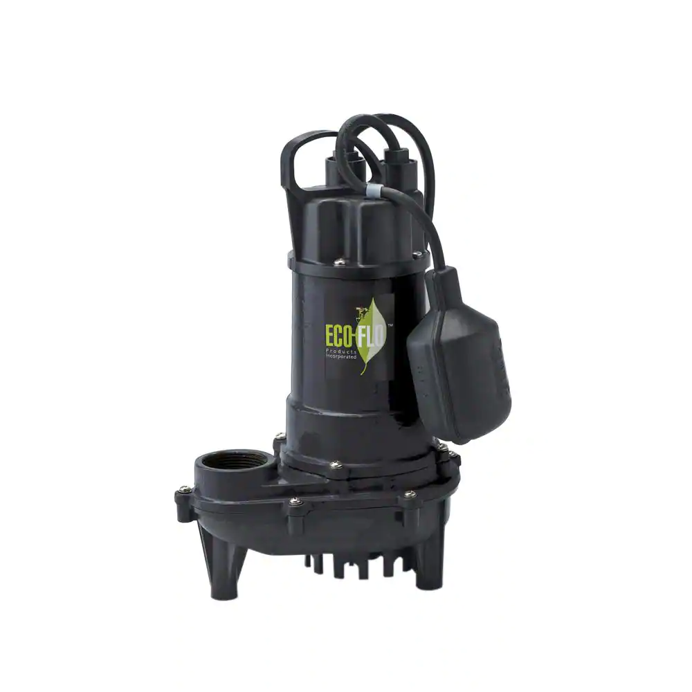 Eco Flo 1/2 HP Cast Iron Submersible Sump Pump With Wide Angle Switch