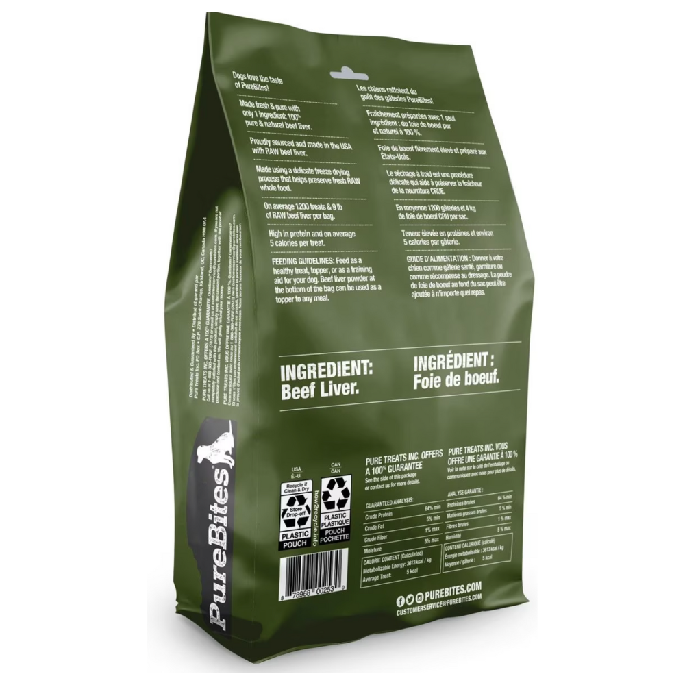 PureBites Beef Liver Freeze-Dried Raw Dog Treats