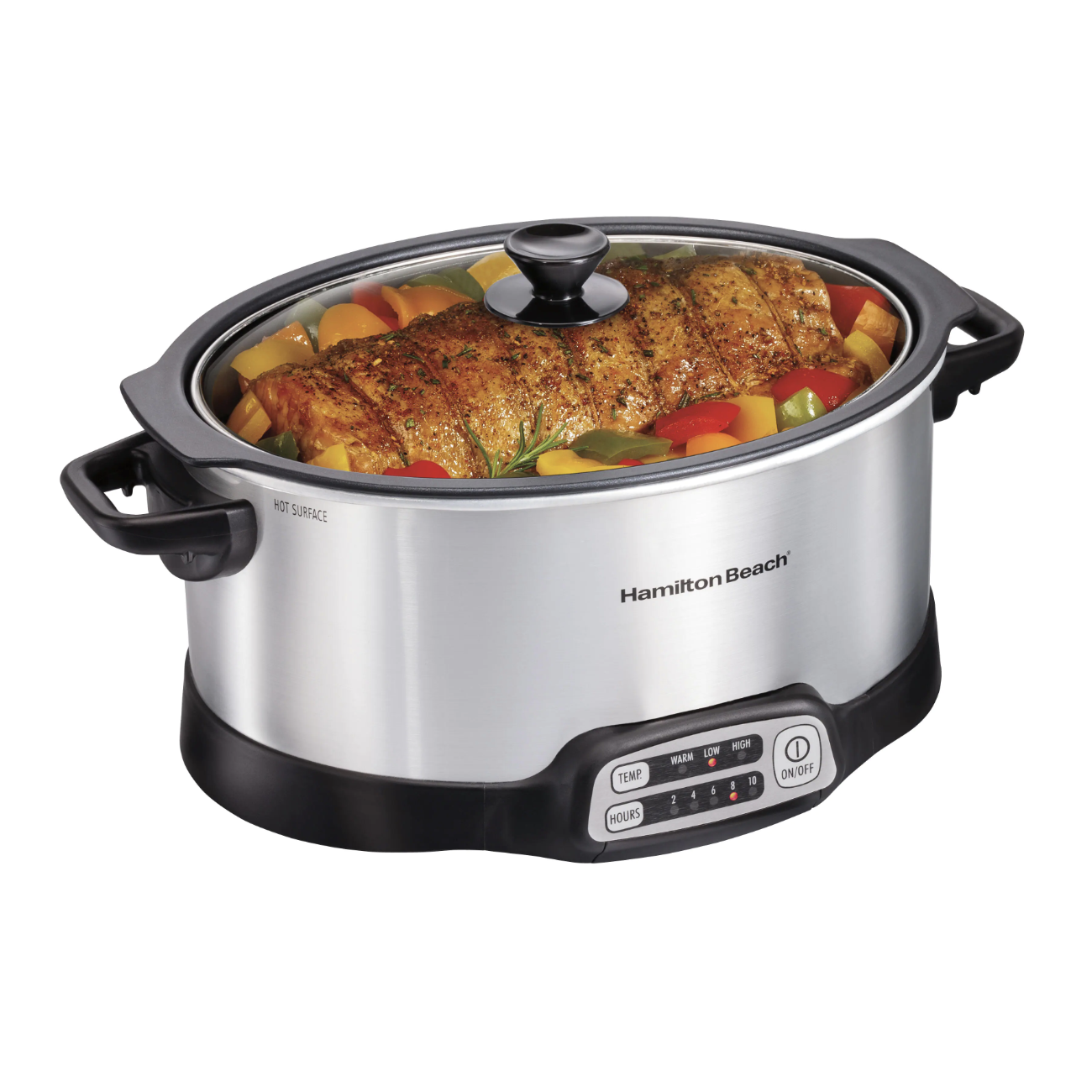 Hamilton Beach Stovetop Sear And Cook 6 Qt. Stainless Steel Slow Cooker