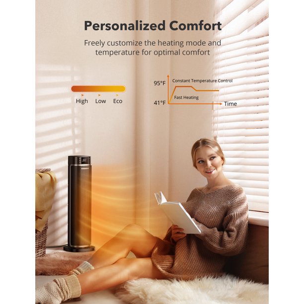 TaoTronics Space Heater. 1500W Electric Heater Portable Heaters Indoor Use