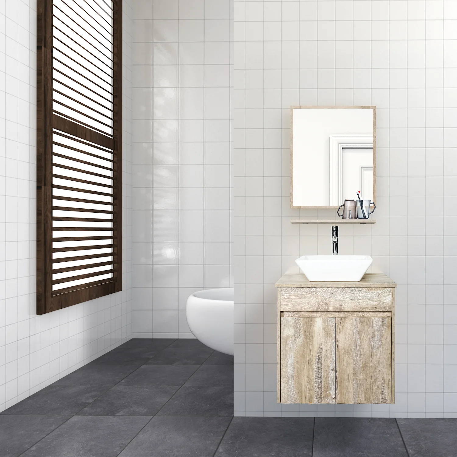 Ebern Designs Adriyanna 24” Wall Mounted Single Bathroom Vanity