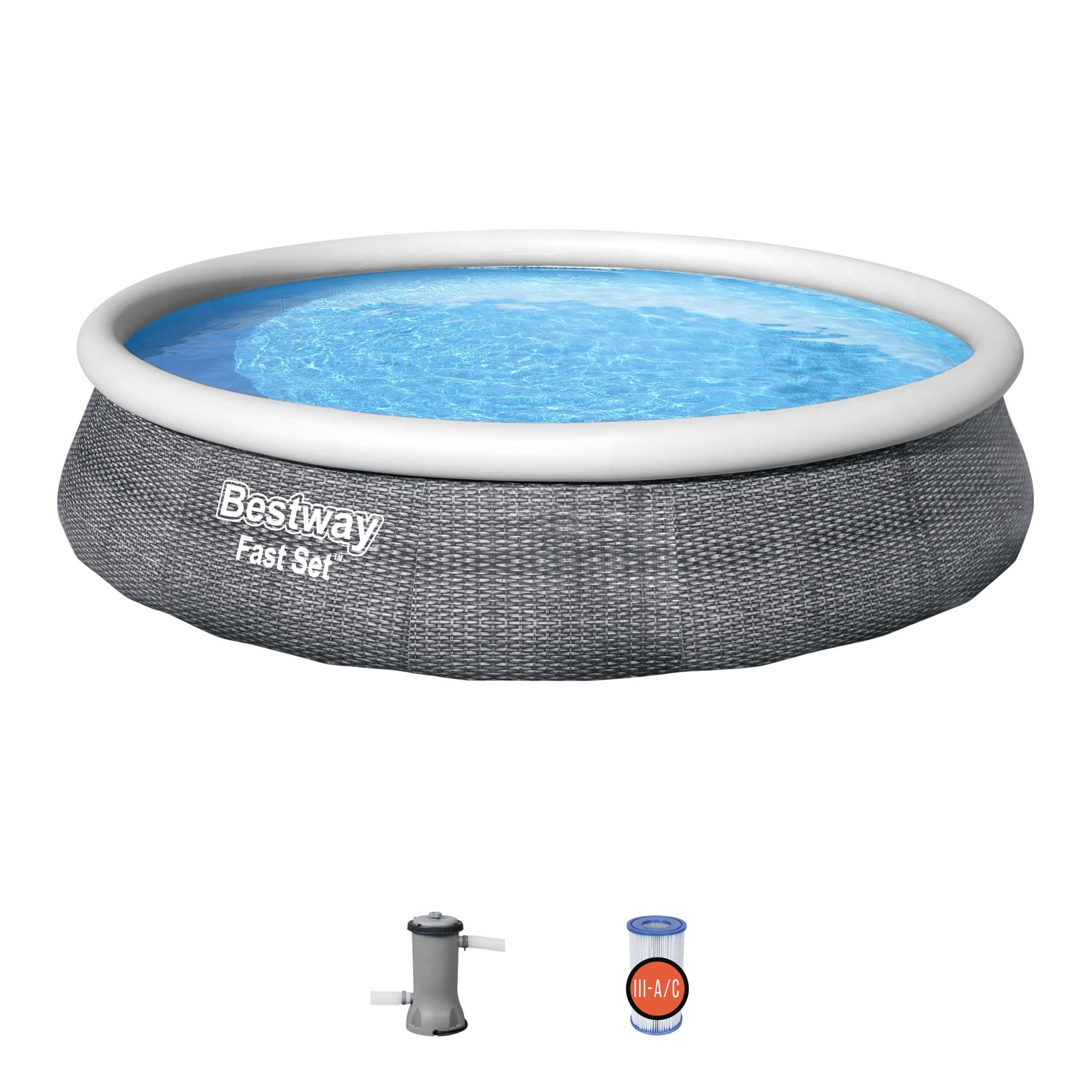 Bestway Fast Set 13' X 33 Round Inflatable Pool Set