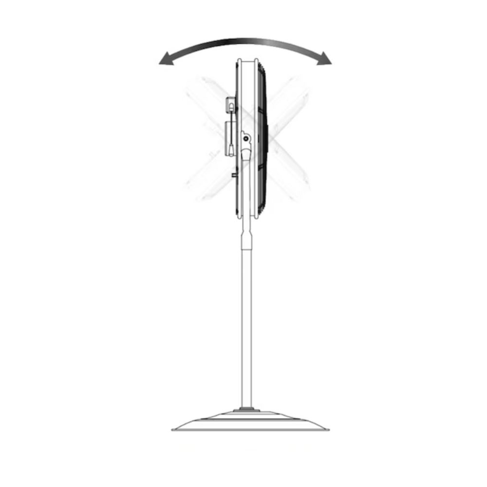 Utilitech 20-in 3-Speed Indoor or Outdoor Black Pedestal Fan