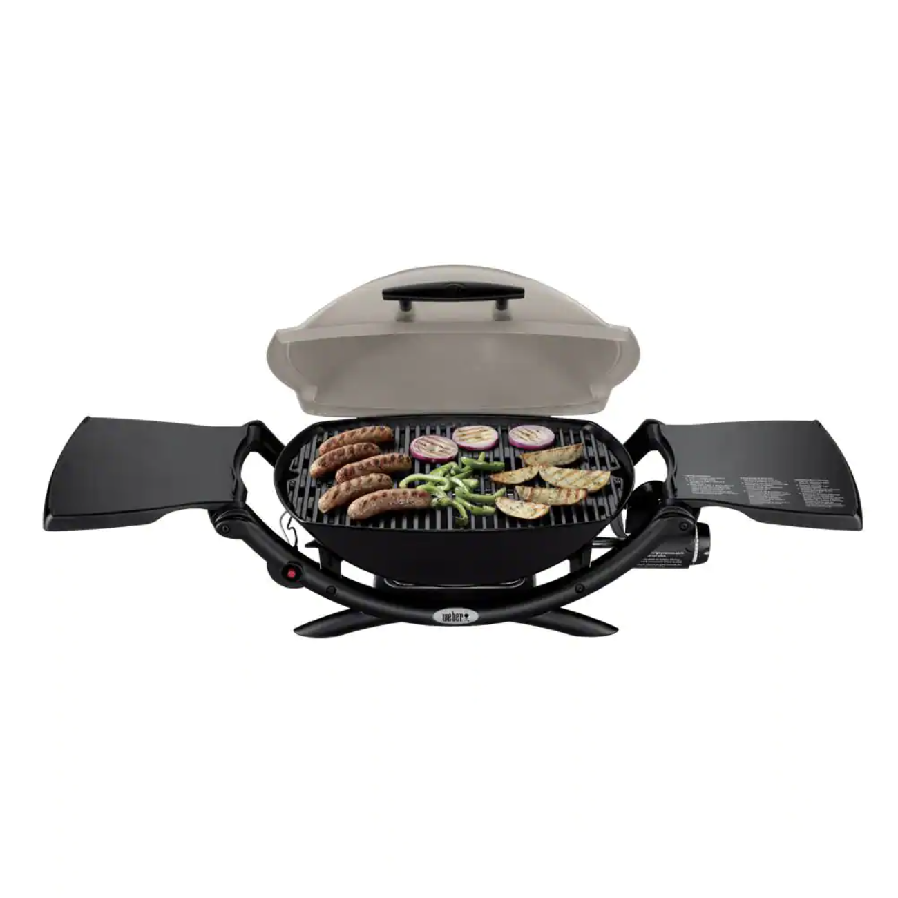 Weber Q 2000 1-Burner Portable Propane Gas Grill in Titanium