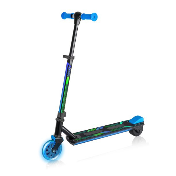 Voyager Kids Electric Scooter Beats Blue. Light Up Wheels. Bluetooth Speakers. for Unisex Ages +8