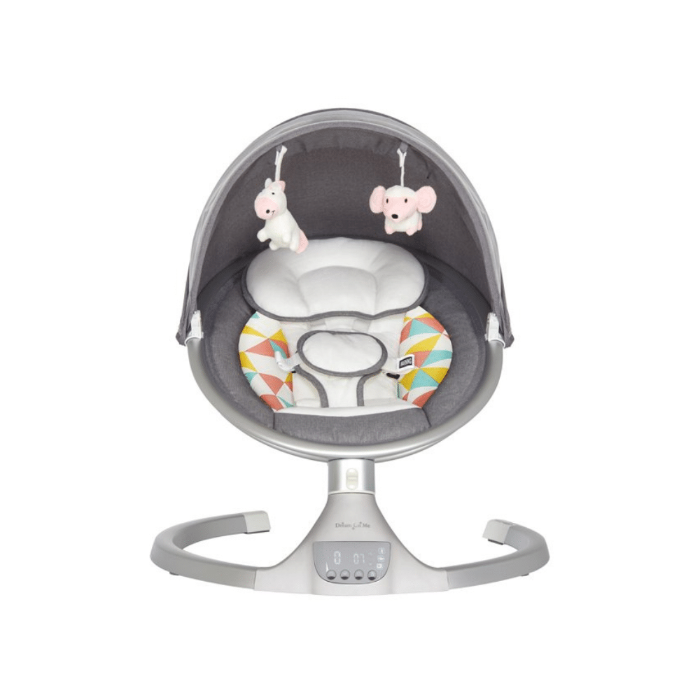 Dream On Me Zazu Swing In Grey And Pink