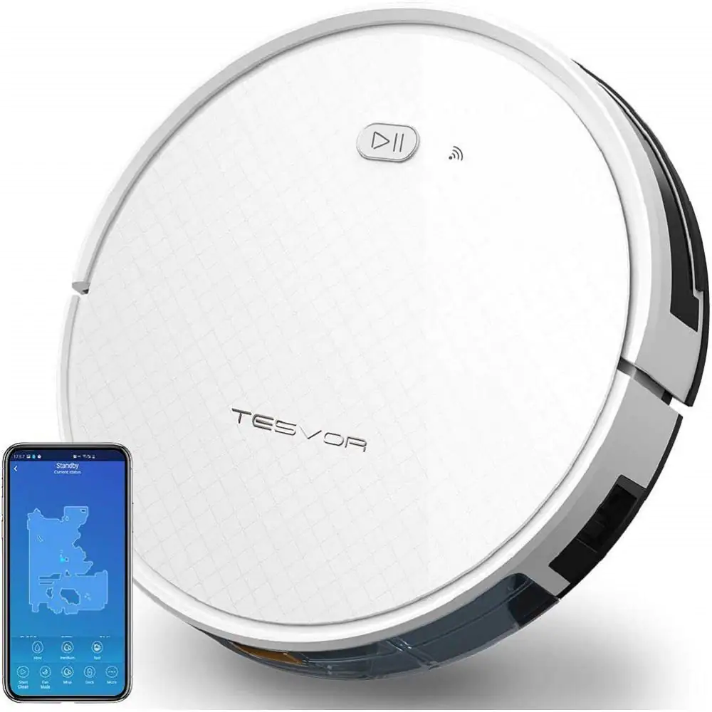 Tesvor x500 Pro Robot Vacuum Cleaner and Mop 1800Pa Strong Suction Self-Charging Wi-Fi Connected