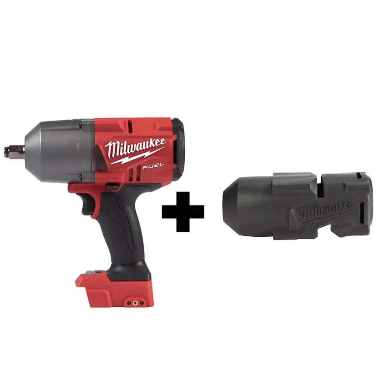 Milwaukee M18 FUEL 18V Lithium-Ion Brushless Cordless 1/2 in. Impact Wrench with Friction Ring With Protective Boot