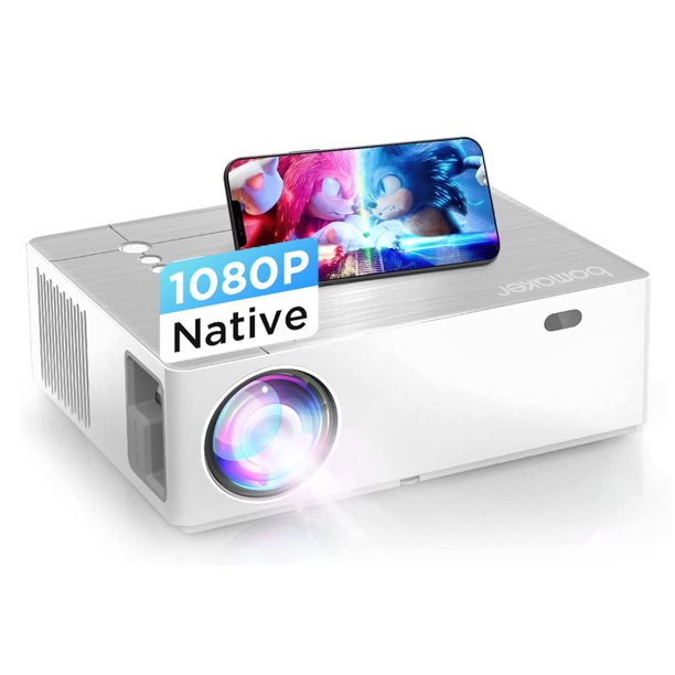 Bomaker Truly Native HD 1080P Projector. 250 ANSI Lumen. WiFi Projector