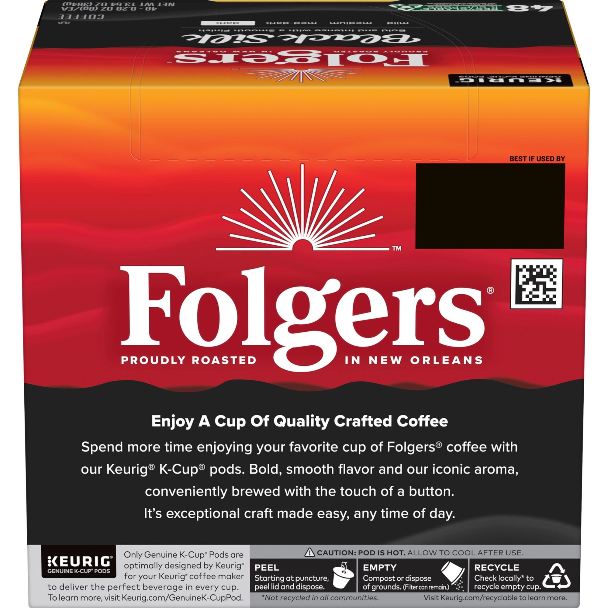 Folgers Black Silk. Dark Roast Coffee. K-Cup Pods. 48-Count
