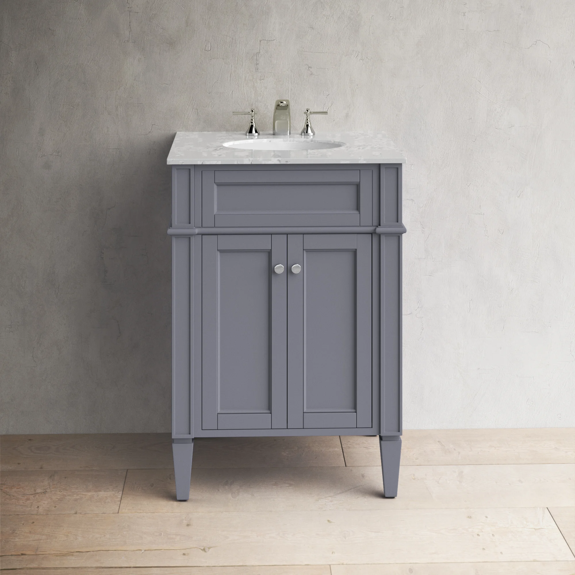 Birch Lane Lessie Park Ave 24″ Single Bathroom Vanity Set. Gray