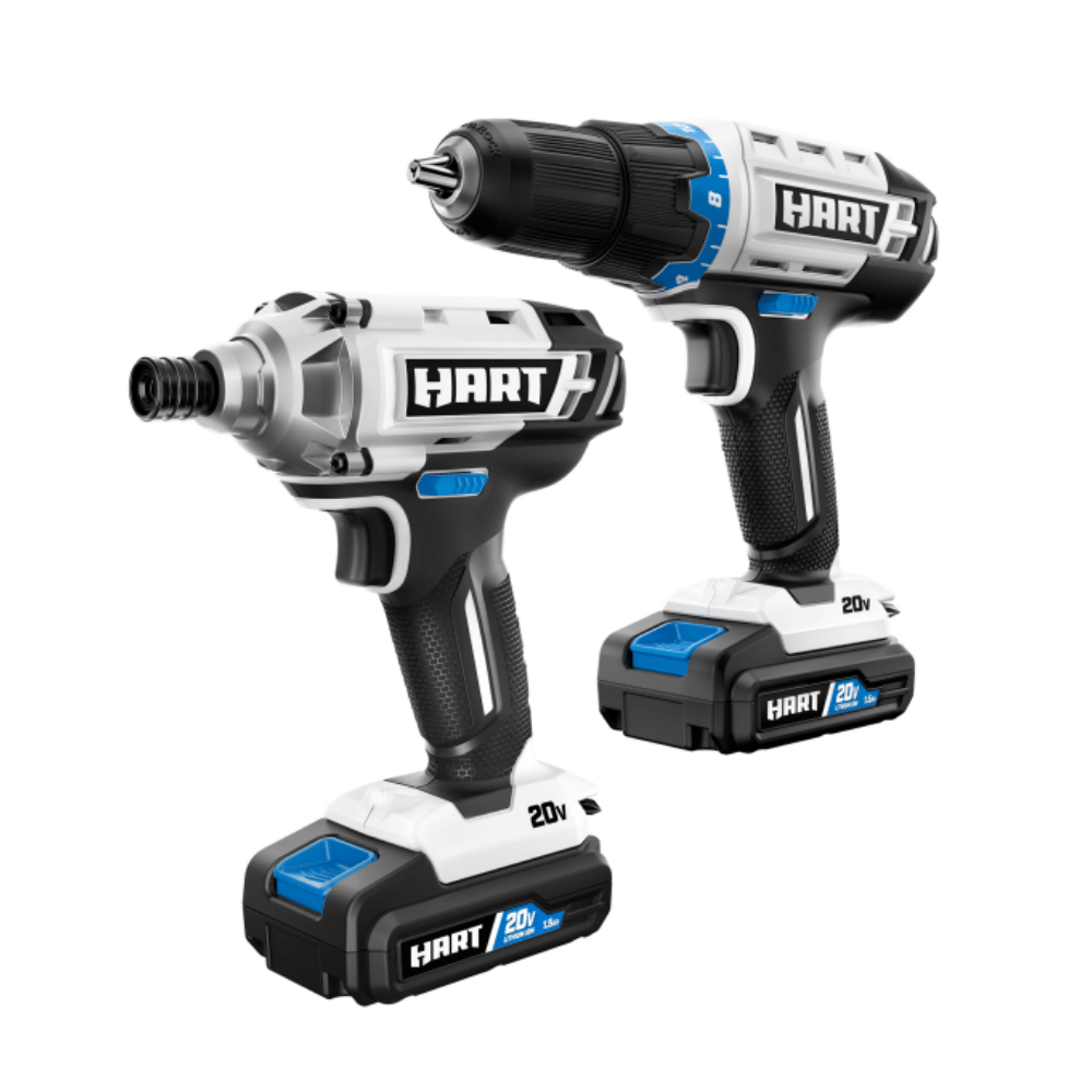 Hart 20-Volt Cordless Drill And Impact Combo Kit