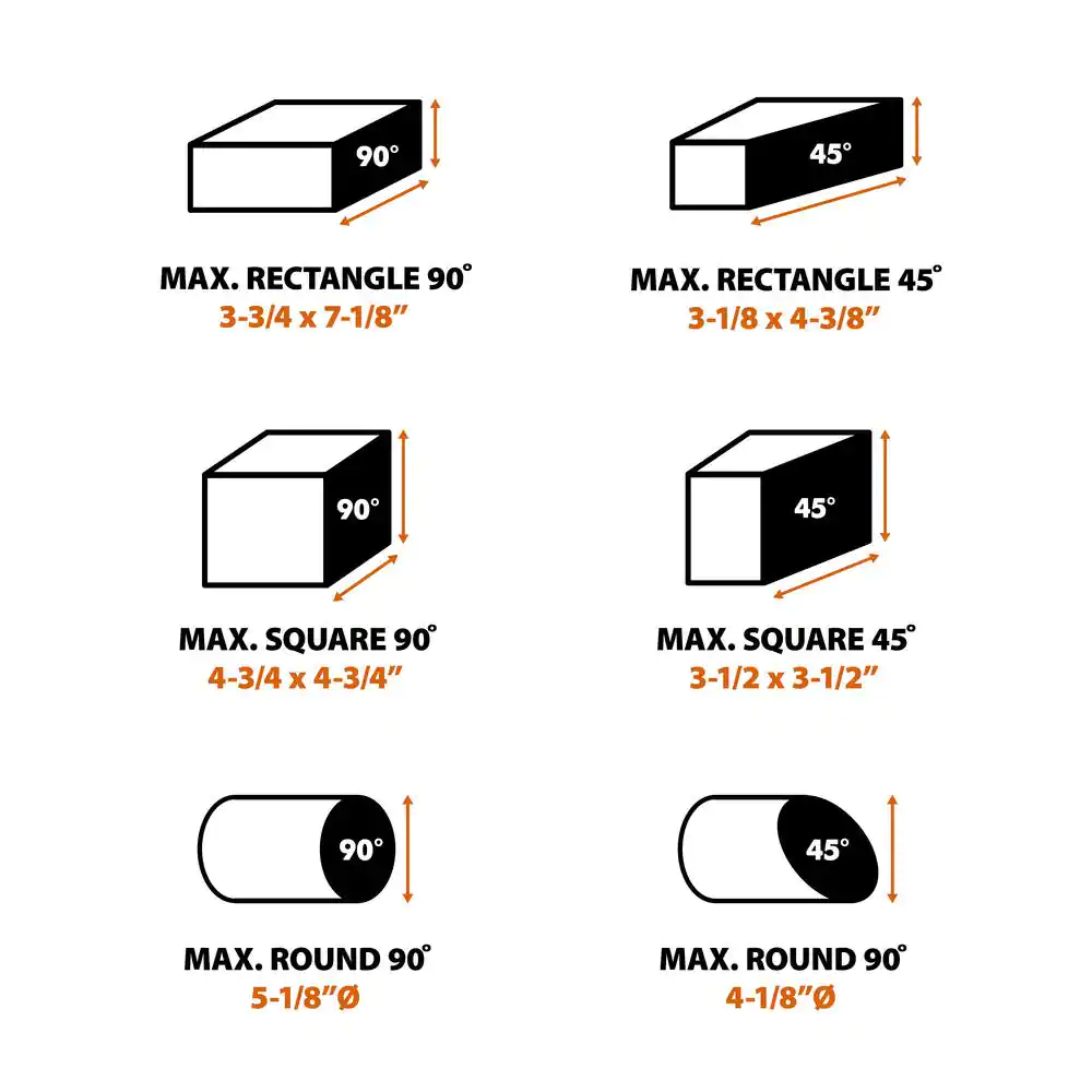 Evolution Power Tools 15 Amp 14 in. Chop Saw with V-Block and Multi-Material 32-T Blade