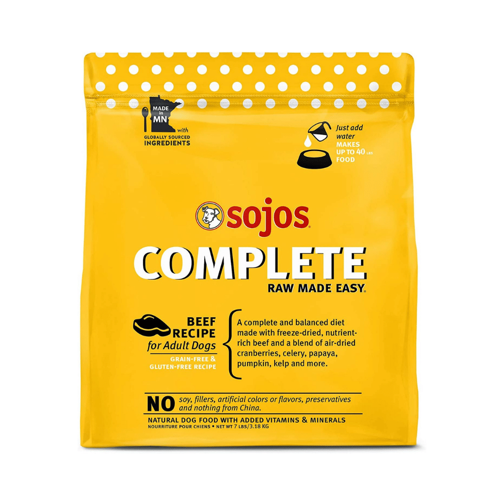 Sojos Complete Beef Recipe Dried Raw Dog Food. 7 Pounds